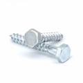 Galvanized M6 M8 M10 M12 Carbon Steel Hex Head DIN571 Wood Screw Self Tapping Screw